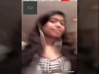 Indisk tenåring høyskole mademoiselle på video samtale - wowmoyback