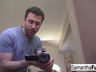 James Deen videos up on Set and Fucks Samantha Saint.