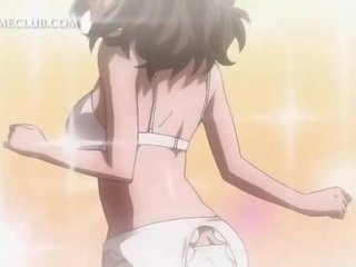 Slutty anime stunner seducing teen stud for threesome