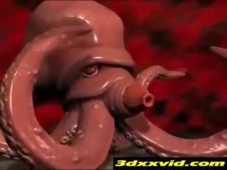 3d emo tenåring creampied av tentacles!