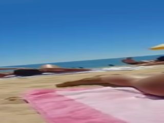 Candid extraordinary Brunette teenager Perfect Ass Tanning At The Beach
