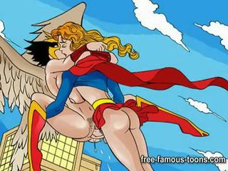 Famoso desenho animado superheroes sexo filme paródia