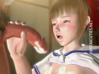 Provokatív 3d anime utcalány nyelés sperma