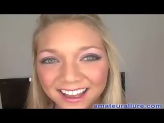 Stunning Blonde Teen Swallows Big shaft