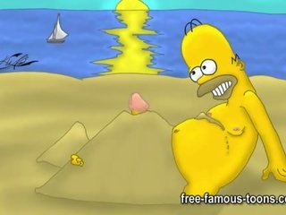 Simpsons hentai seksi video-