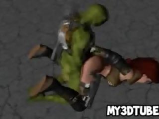 3D Cartoon femme fatale Getting Fucked By A Ninja Turtle