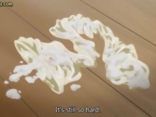 Stilig anime stuepike gir muntlig og ridning pecker