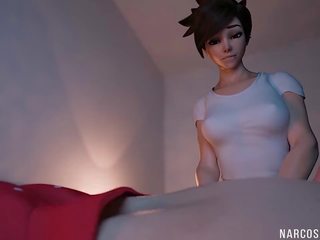 Extraordinary Busty Tracer from Overwatch gets Threesome Sex: dirty video 21