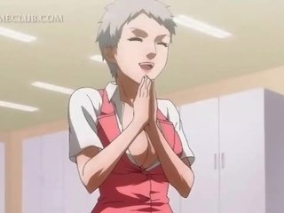Slutty anime cutie seducing teen stud for threesome
