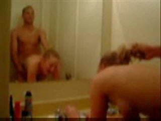 College couple bathroom sex film video