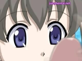 Ładniutka anime damsel masturbacja za ukłucie