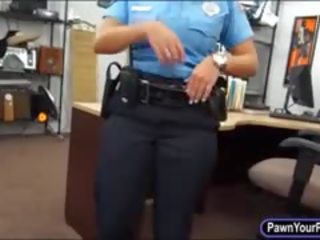 Latina Police Officer Fucked By Pawn lad In The Backroom