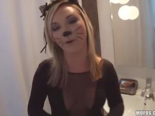 Sedusive kitty lover fucked over and jizzed
