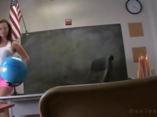 Dude Gets cock Jerked Off By Stepmother In Classroom