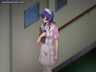 Anime Nurse Chick Gets Jizz
