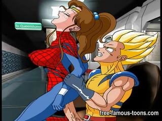 TV toon heroes anal sex video