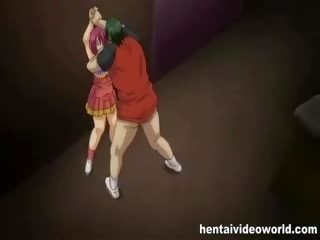 Aasialaiset punapää tyttöystävä antaa anime suihinotto