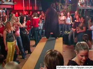 Voluptuous babes dancing on party clip
