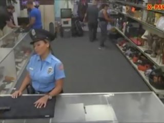 Young woman Police Officer With Big Boobs Got Fucked With Pawn Man