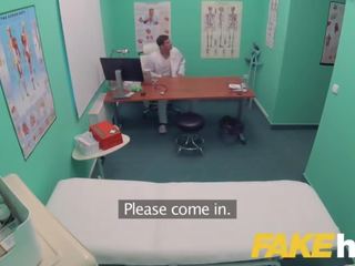 Fake Hospital Swallowing Doctors incredible Cum Helps Soothe Babes Throat