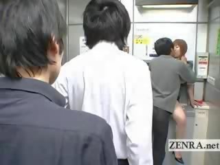 Bizarné japonské pošta kancelária ponúk prsnaté orál x menovitý film bankomat